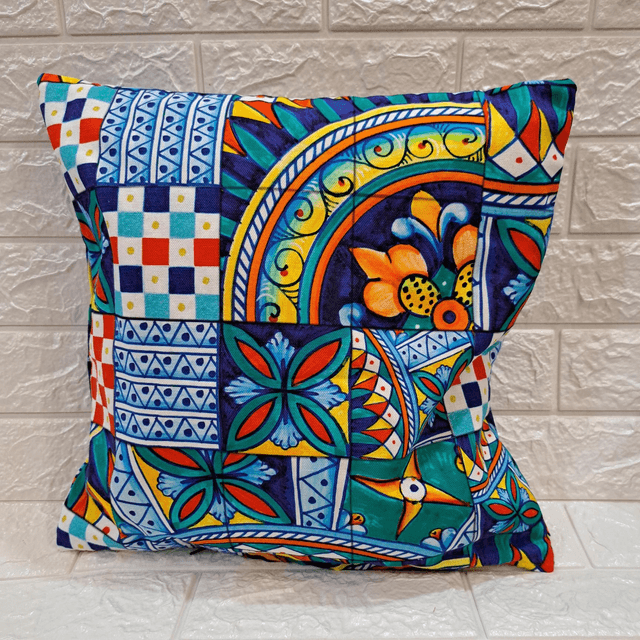 Fodera in tessuto siciliano stile palermitano 40x40 cm