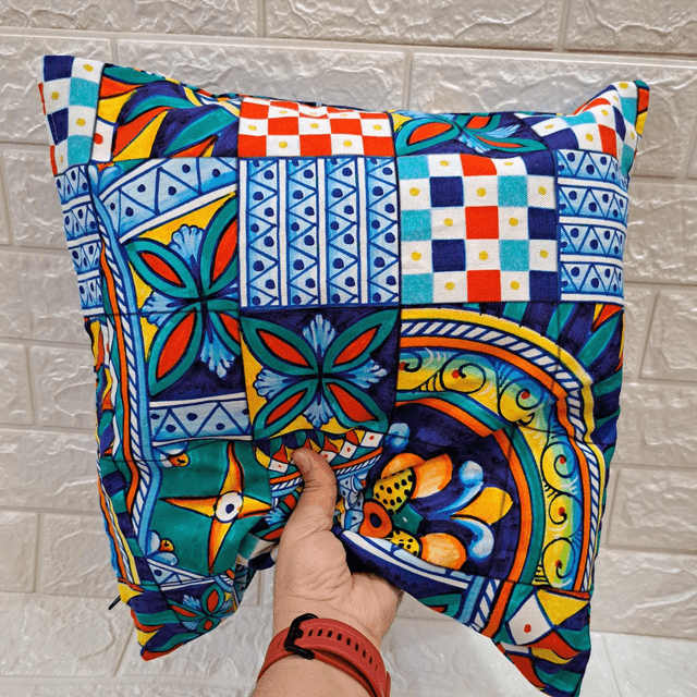 Fodera in tessuto siciliano stile palermitano 40x40 cm