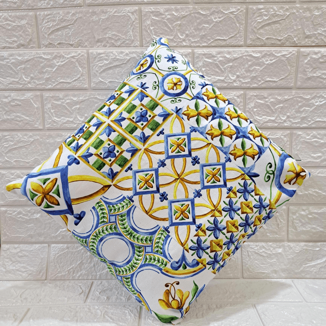Fodera in tessuto siciliano 40x40 fatta a mano