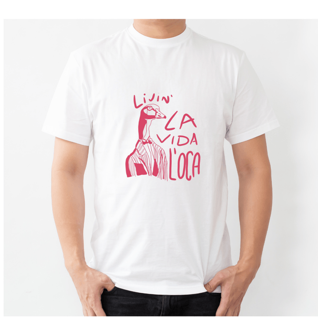 T-shirt stampata "Livin' la vida l'oca"